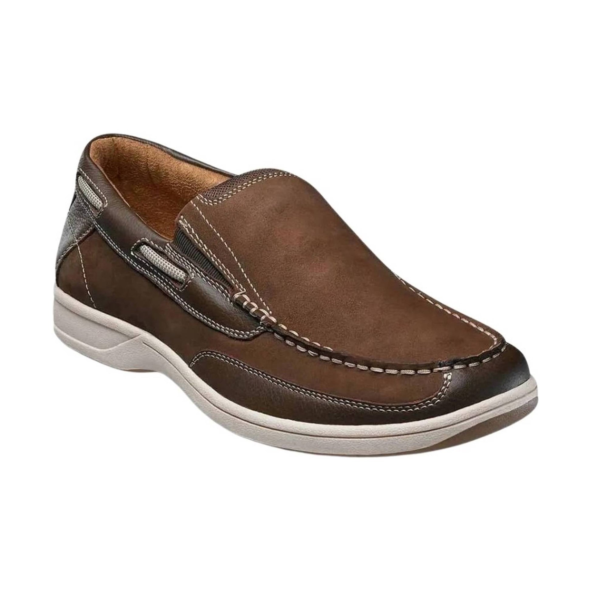 Florsheim Men's Lakeside Moc Toe Slip On - Brown by Lenny's Shoe & Apparel