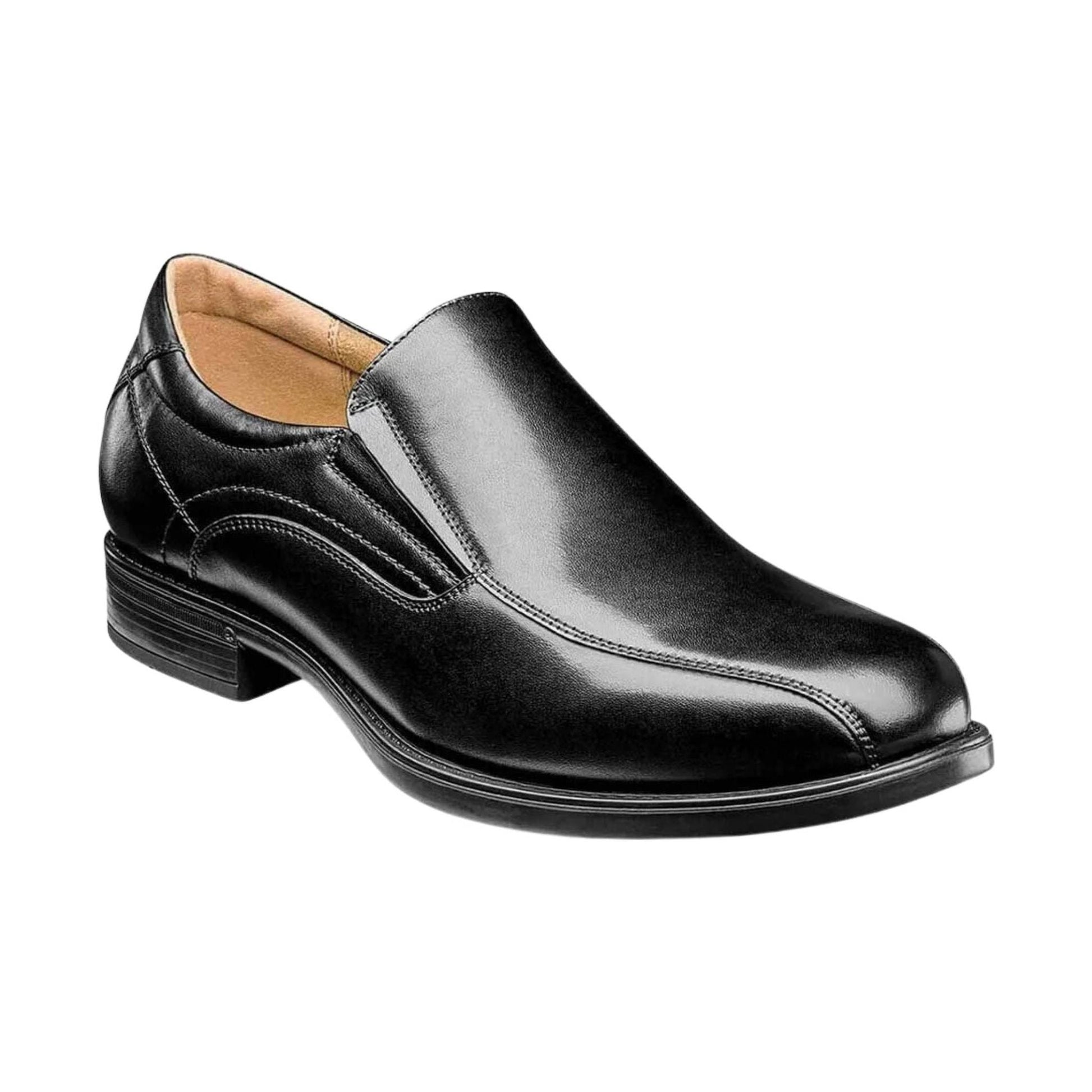 Florsheim Men's Midtown Bike Toe Slip On Shoe - Black by Lenny's Shoe & Apparel
