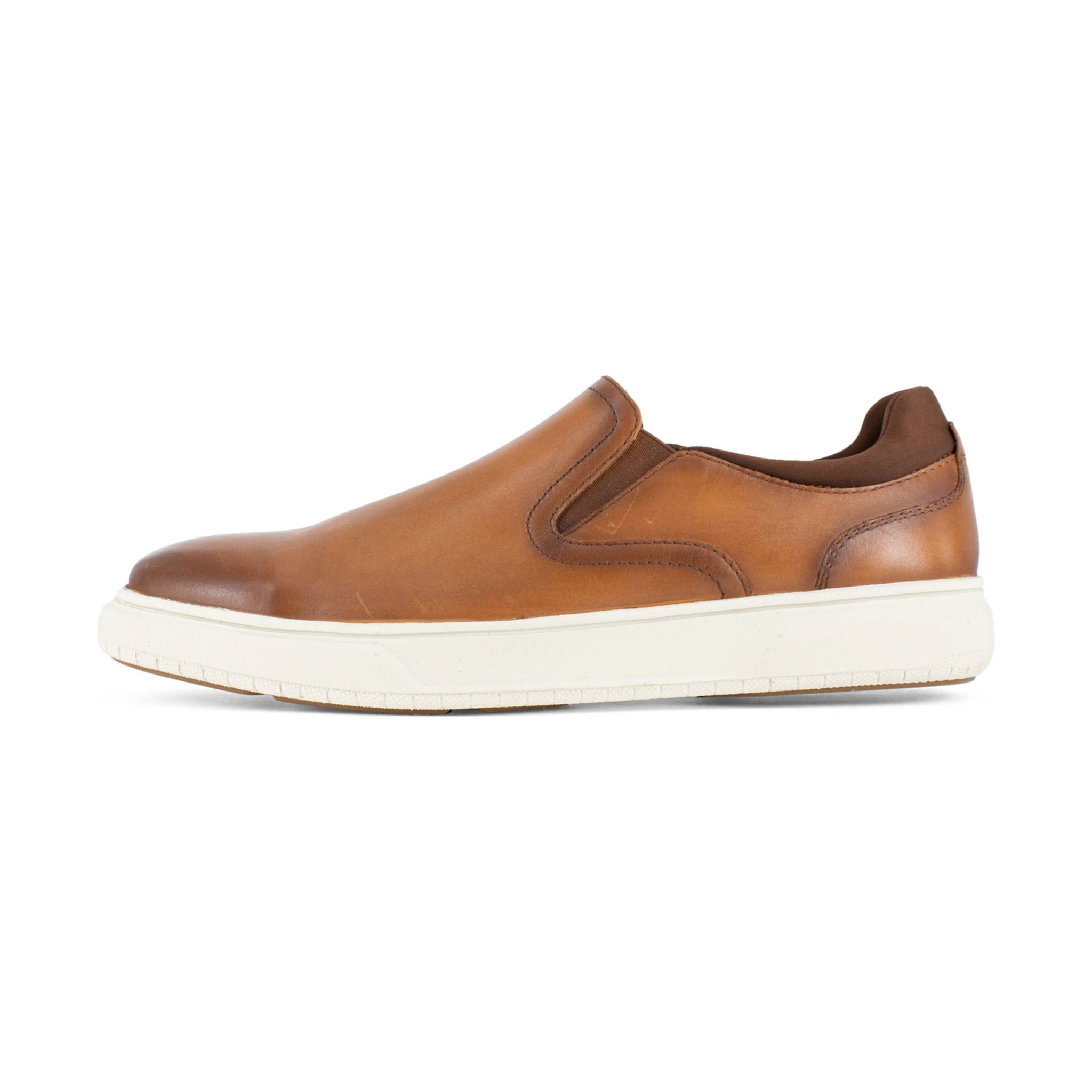 Florsheim Work Men's Casual Work Slip On Steel Toe Work Shoes- Cognac by Lenny's Shoe & Apparel
