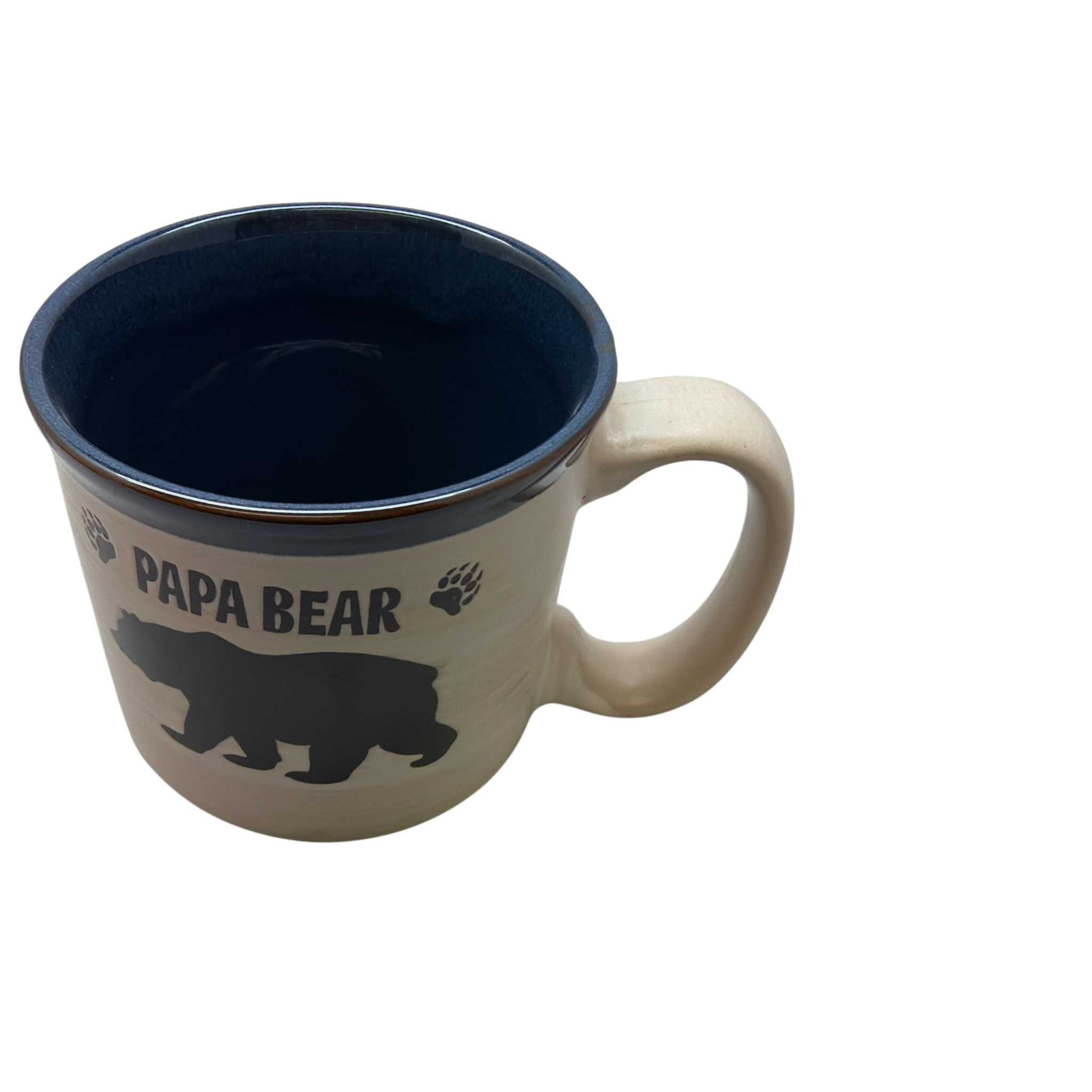Papa Bear - Drip Glaze Mug - Ocean Blue