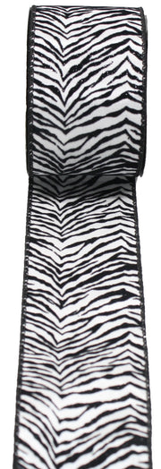 Zebra Stripe Wire Edge Ribbon