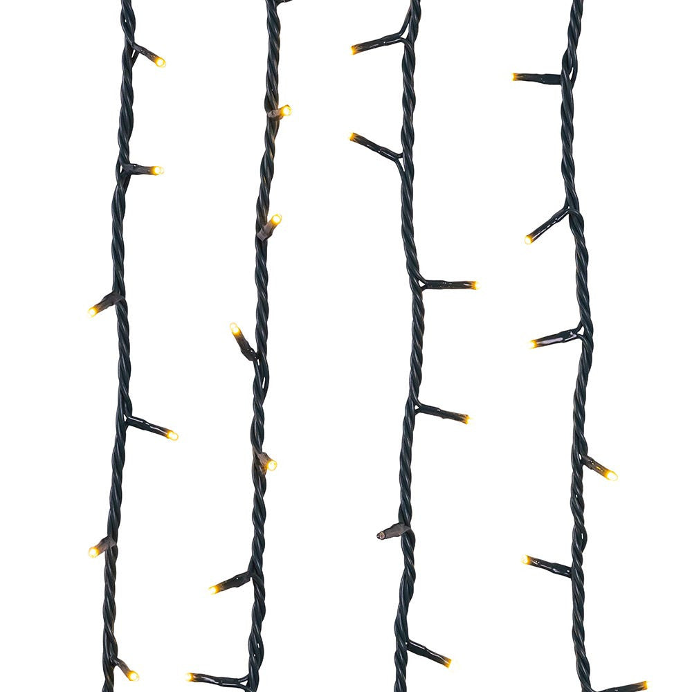 Jingle Bright 100 LED Light Set - Warm White Twinkle - Green Wire