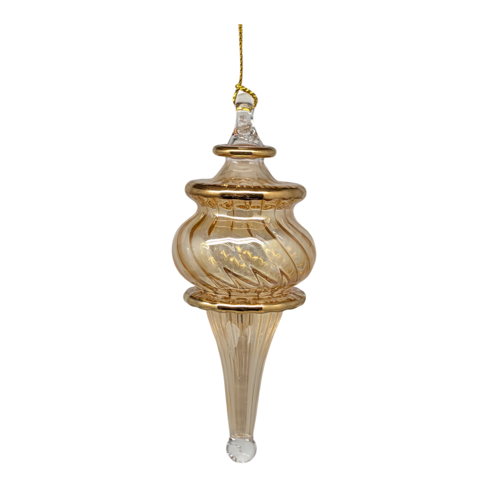 Golden Honey Urn with Etched Finial