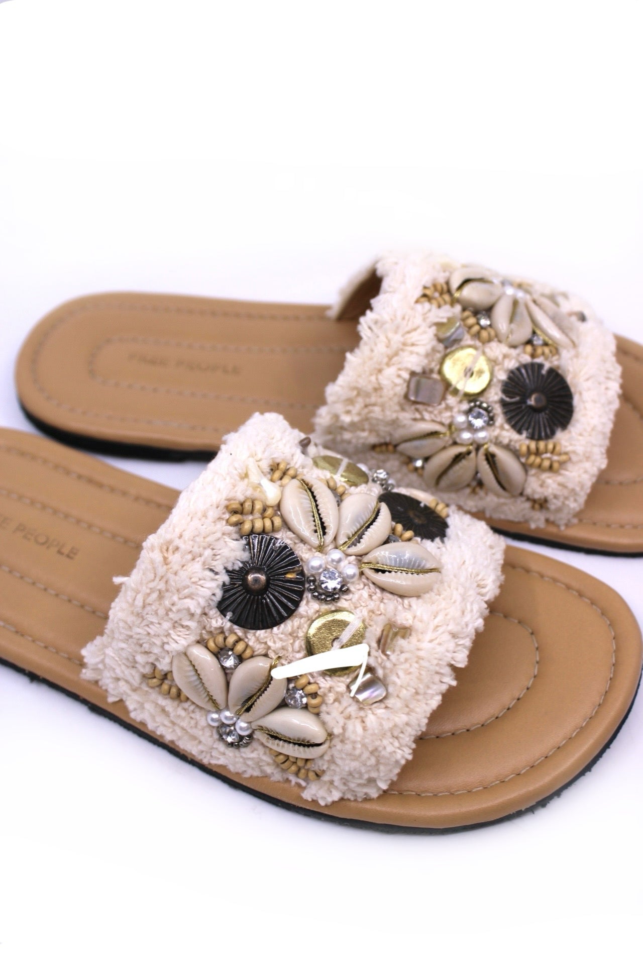 Free People Shipwrecked Slide Sandal Chalk by Dear Lucy