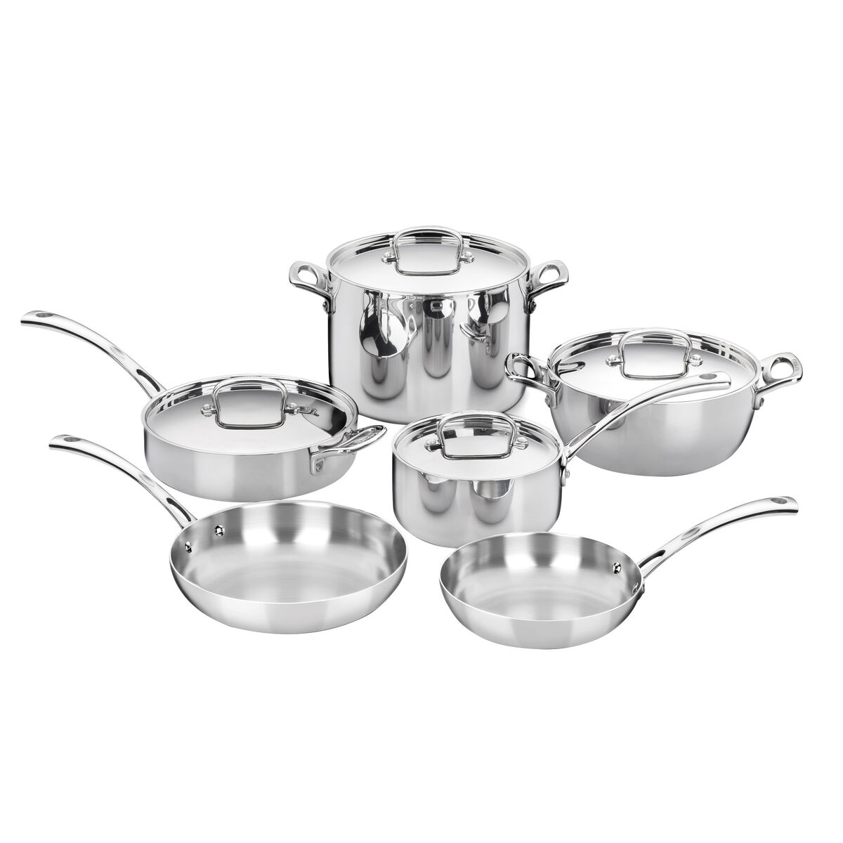 French Classic Tri Ply 10 Piece Stainless Steel Cookware Set by Kiss the Cook