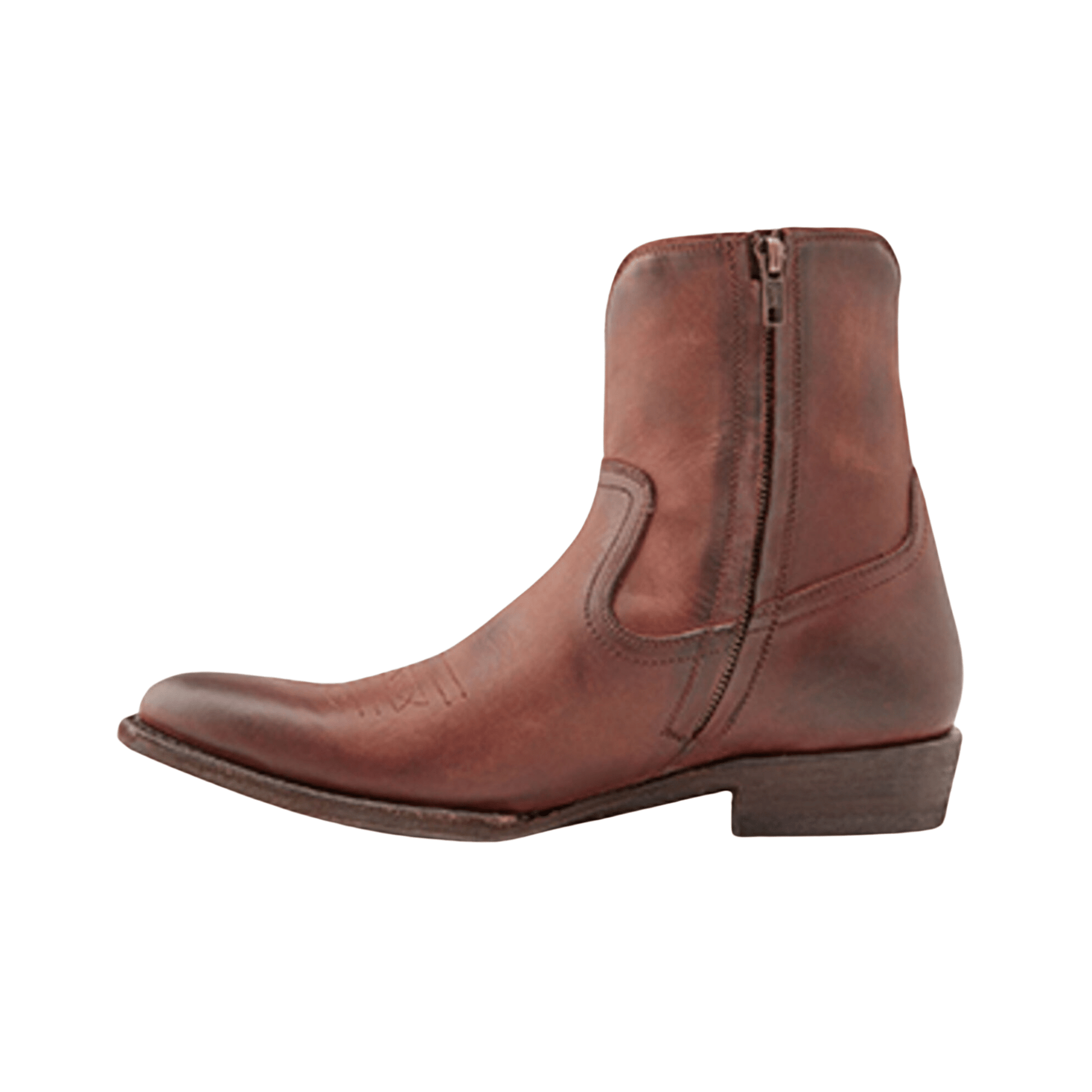 Frye Men's Austin Inside Zip Ankle Boots - Cognac by Lenny's Shoe & Apparel