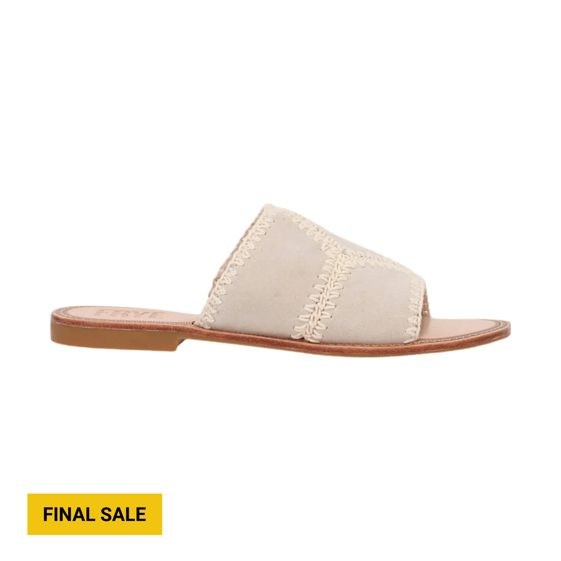 Frye Women's Ava Crochet Slide - Ivory by Lenny's Shoe & Apparel