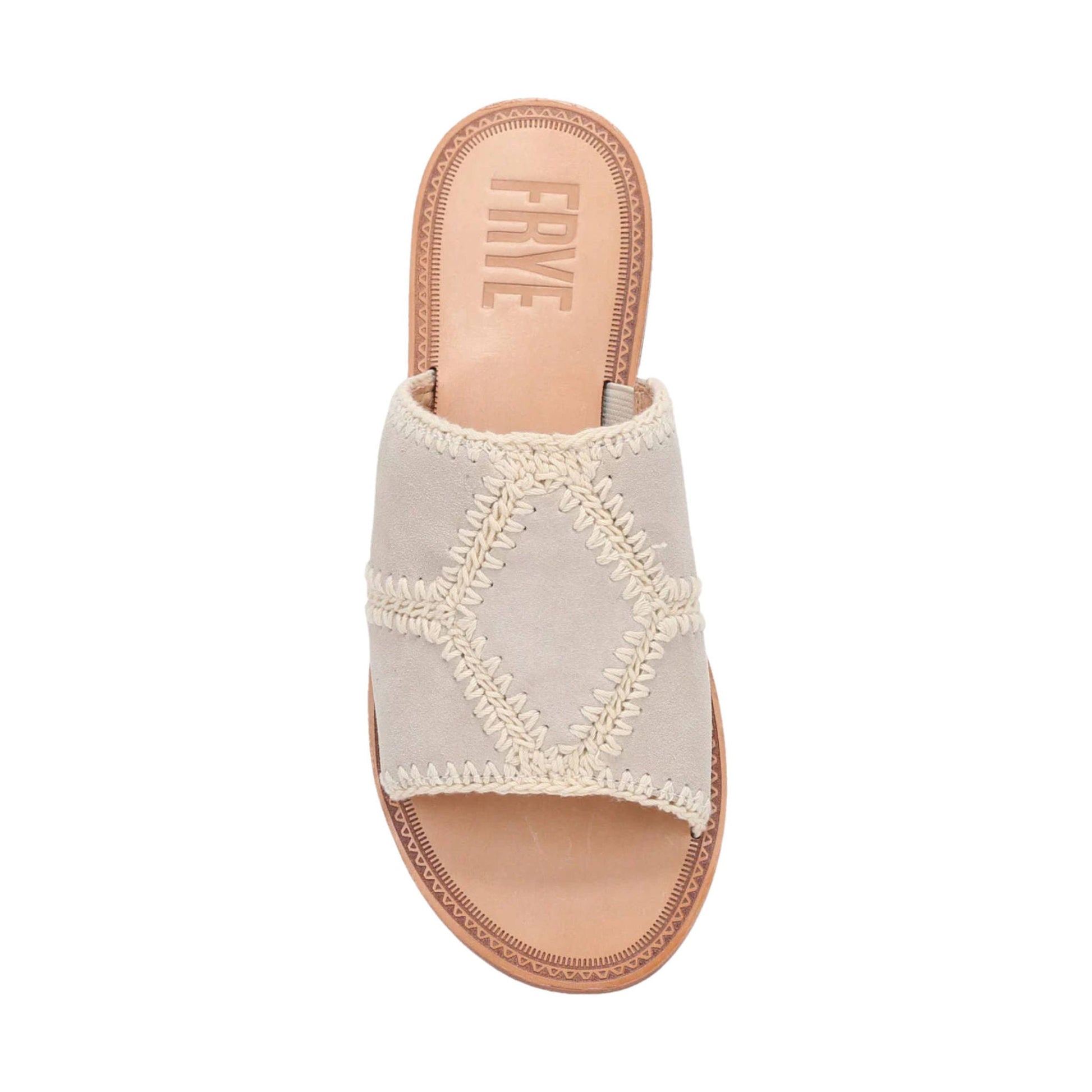 Frye Women's Ava Crochet Slide - Ivory by Lenny's Shoe & Apparel