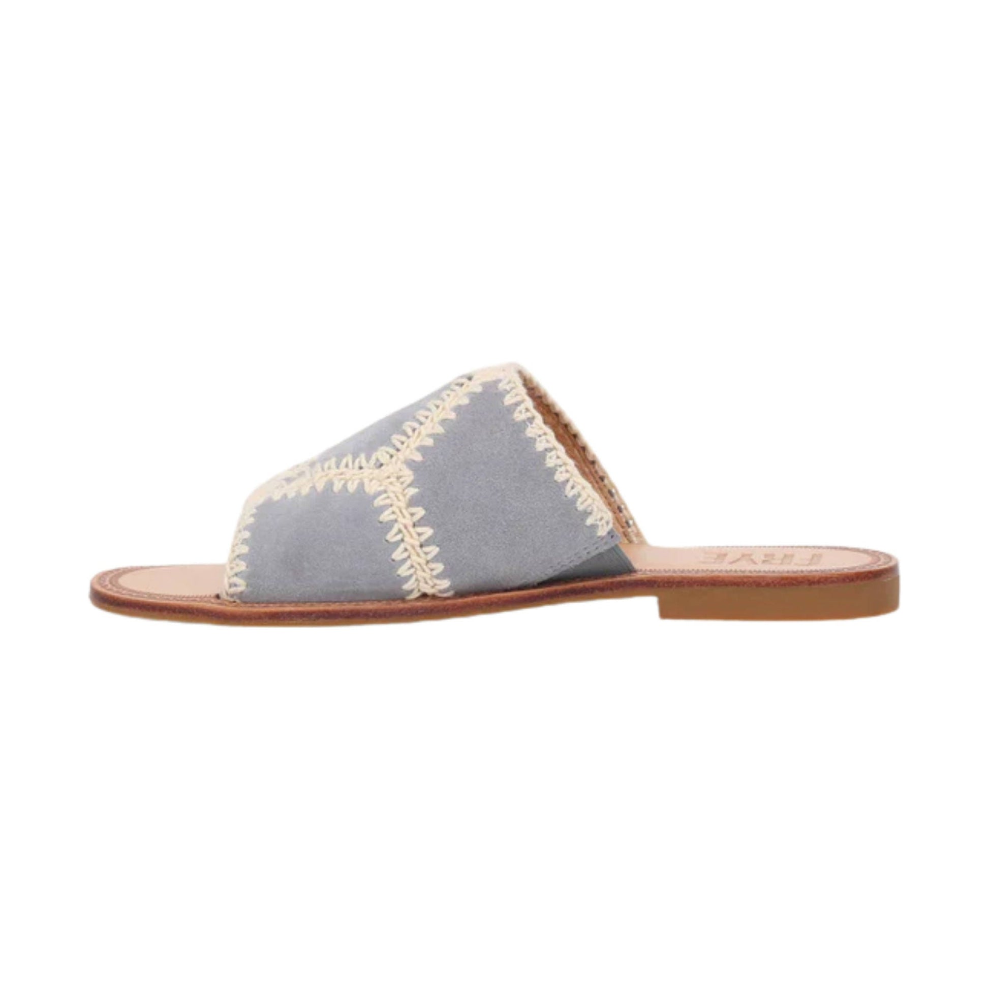 Frye Women's Ava Crochet Slide - Steel Blue by Lenny's Shoe & Apparel