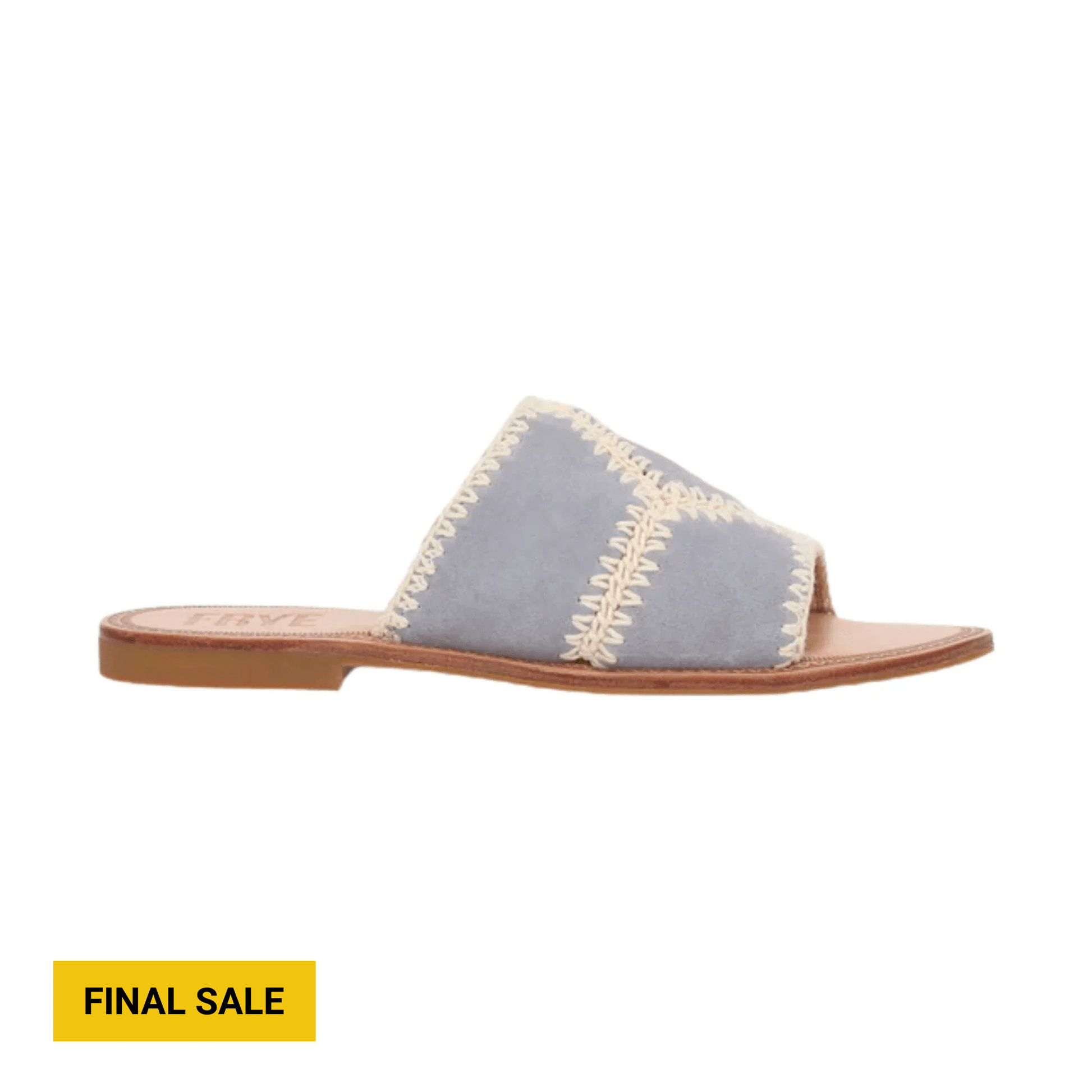 Frye Women's Ava Crochet Slide - Steel Blue by Lenny's Shoe & Apparel