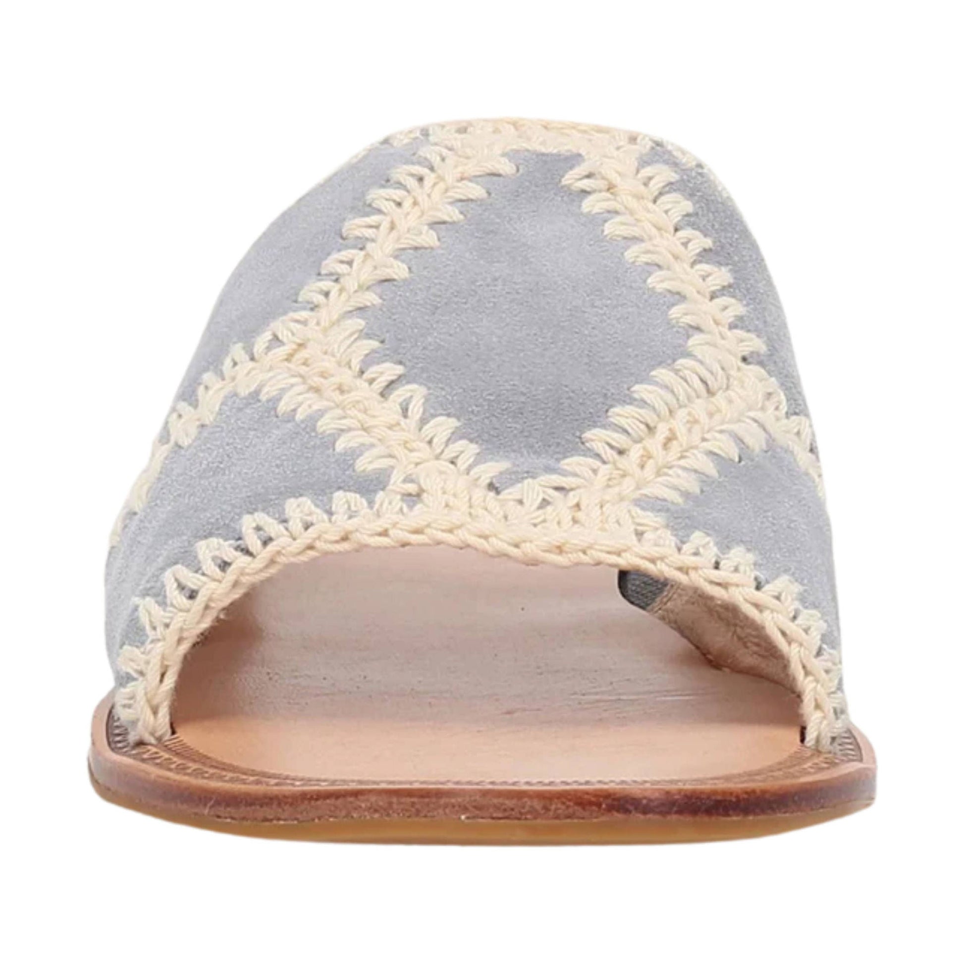 Frye Women's Ava Crochet Slide - Steel Blue by Lenny's Shoe & Apparel