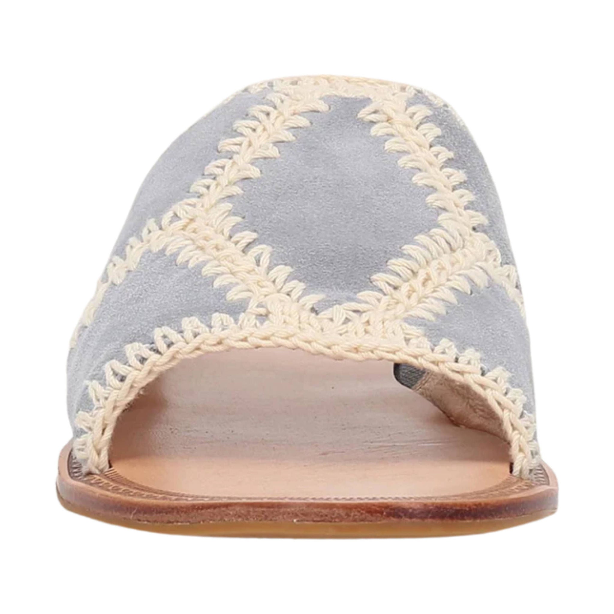 Frye Women's Ava Crochet Slide - Steel Blue by Lenny's Shoe & Apparel