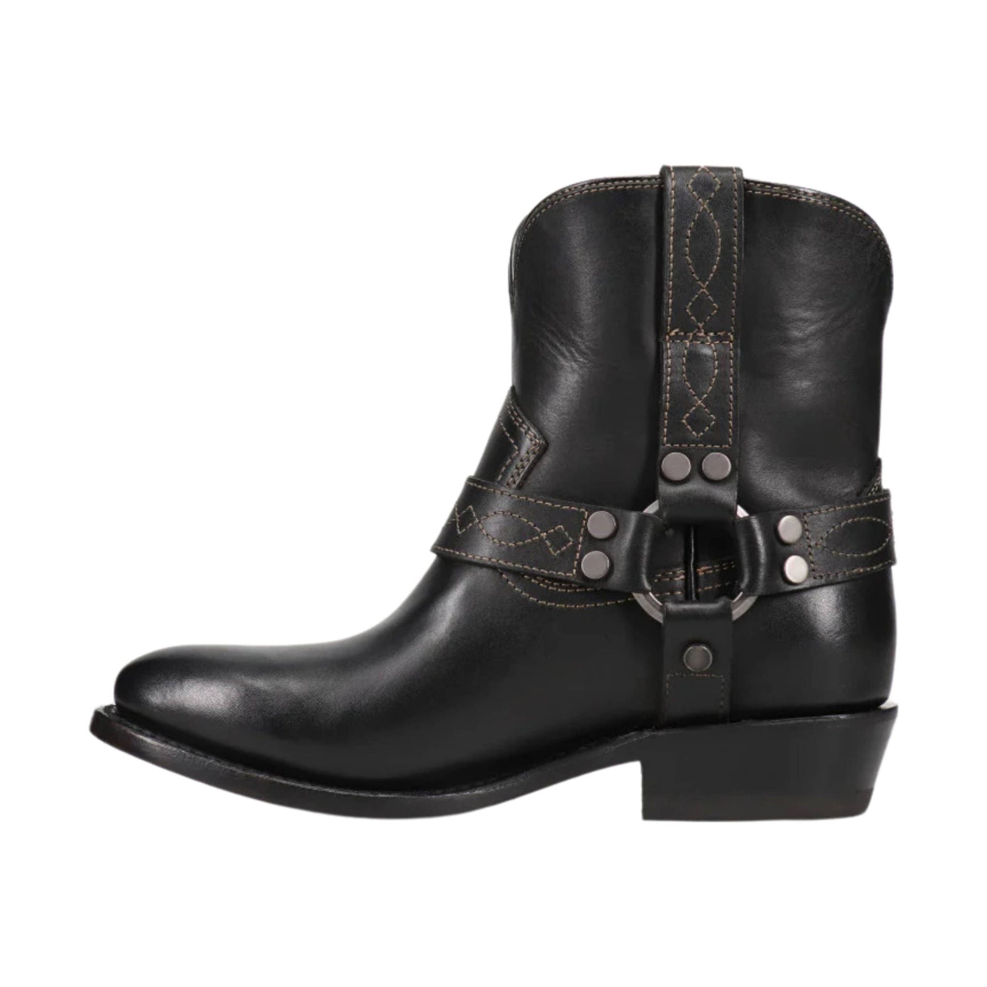 Frye Women's Billy Short Harness Boots - Black by Lenny's Shoe & Apparel
