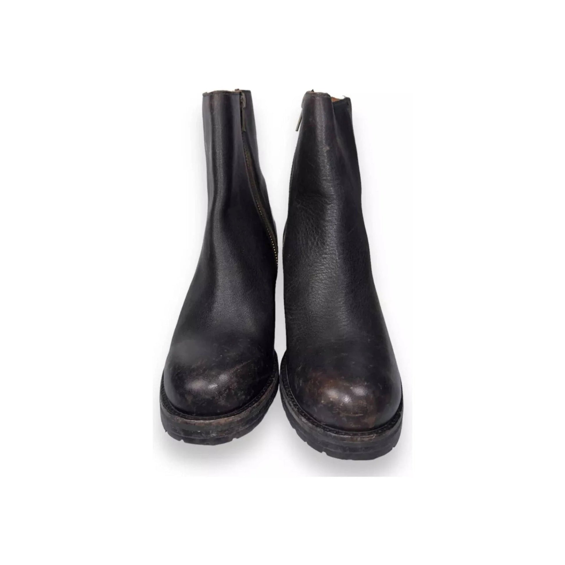 Frye Women's Karen Inside Zip Boot - Black Distressed by Lenny's Shoe & Apparel
