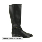 Frye Women's Melissa Belted Tall Boot - Black by Lenny's Shoe & Apparel