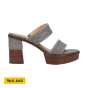 Frye Women's Pipa Woodstock 2 Band Platform Sandal - Grey Sky by Lenny's Shoe & Apparel