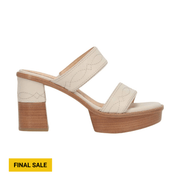 Frye Women's Pipa Woodstock 2 Band Platform Sandal - Ivory by Lenny's Shoe & Apparel