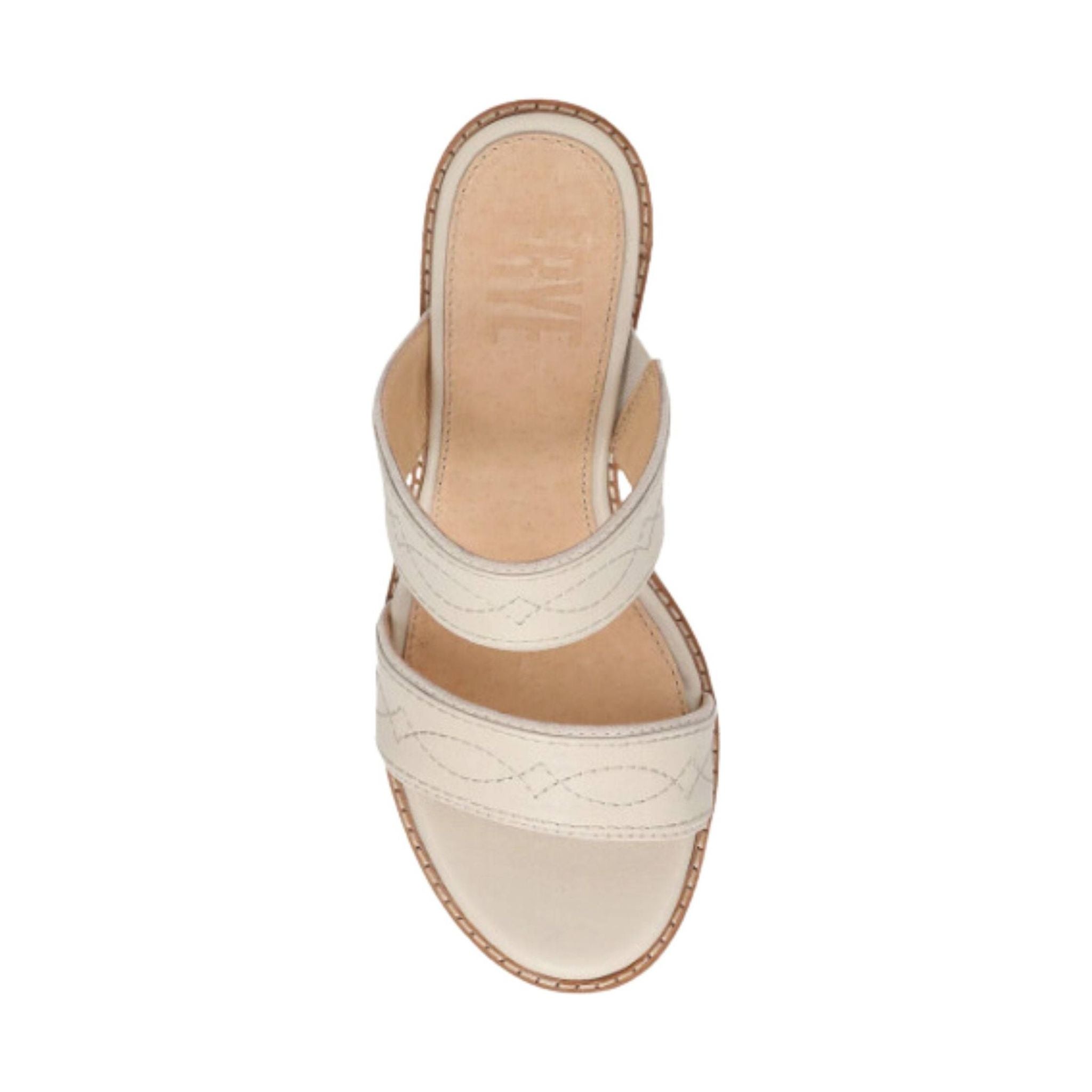 Frye Women's Pipa Woodstock 2 Band Platform Sandal - Ivory by Lenny's Shoe & Apparel