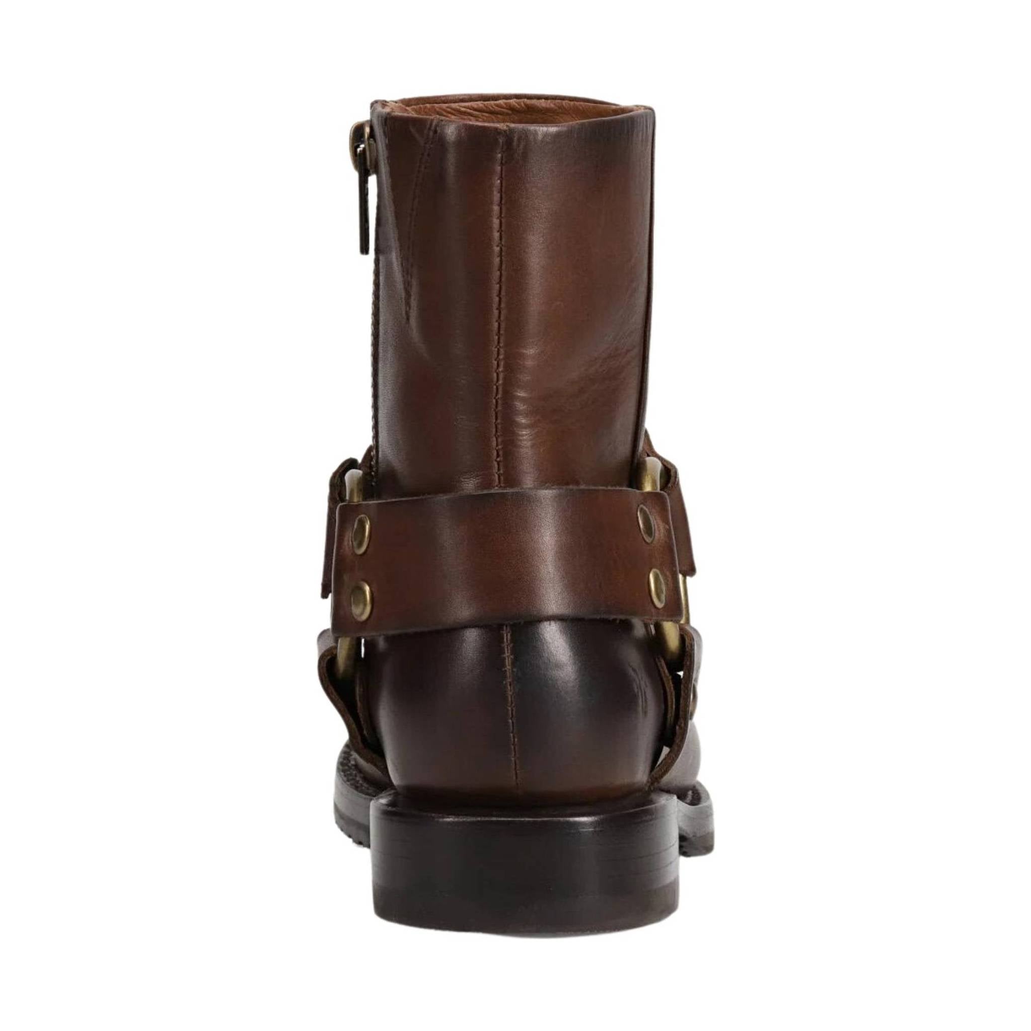 Frye Women's Veronica Harness Short Bootie - Chocolate by Lenny's Shoe & Apparel