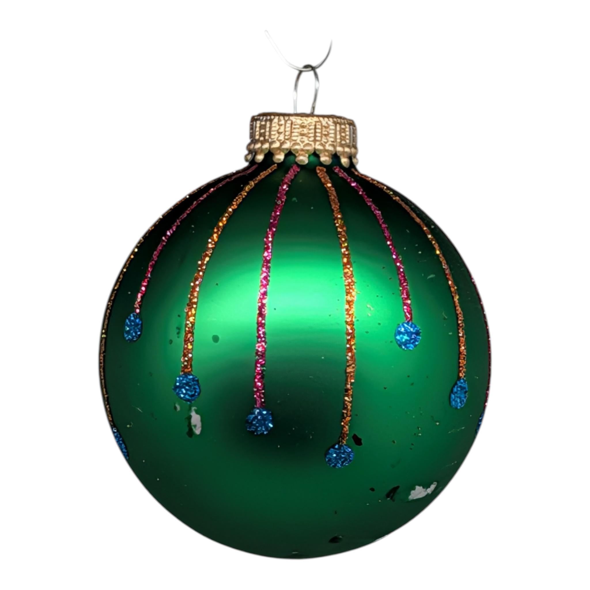 Krebs Value Glass Ornament 4 pack - Neon Drip
