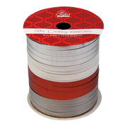1/8 Inch Curling Ribbon - 4 Colors - 17.5 Feet Each - Silver/Red/White