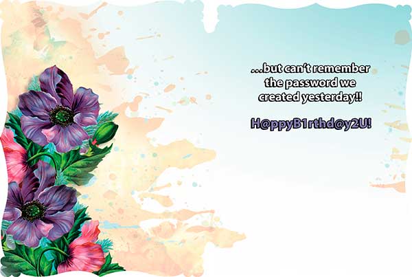 Childhood Phone Number Birthday Greeting Card