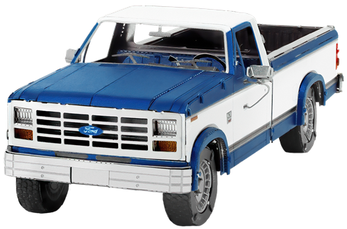 Metal Model Kit Vehicle Truck Ford F150 1982 Blue by Homeportonline