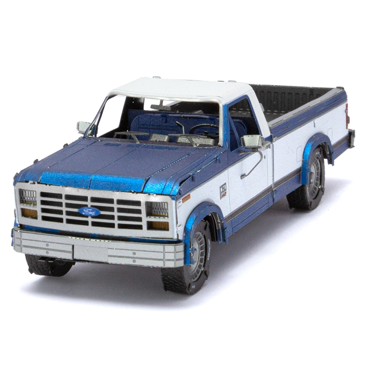 Metal Model Kit Vehicle Truck Ford F150 1982 Blue by Homeportonline
