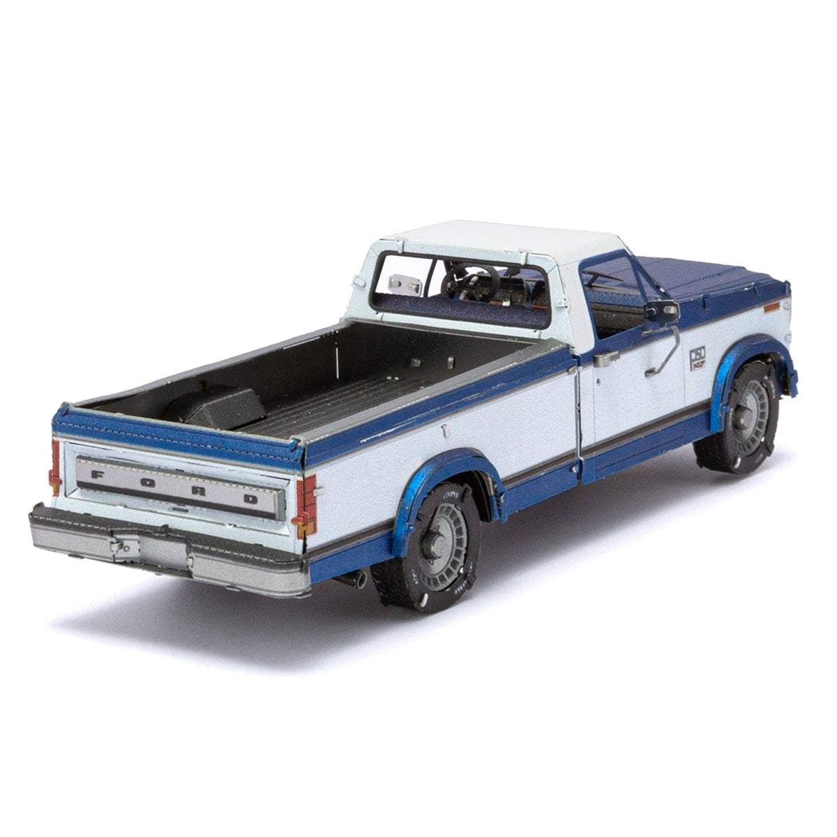 Metal Model Kit Vehicle Truck Ford F150 1982 Blue by Homeportonline