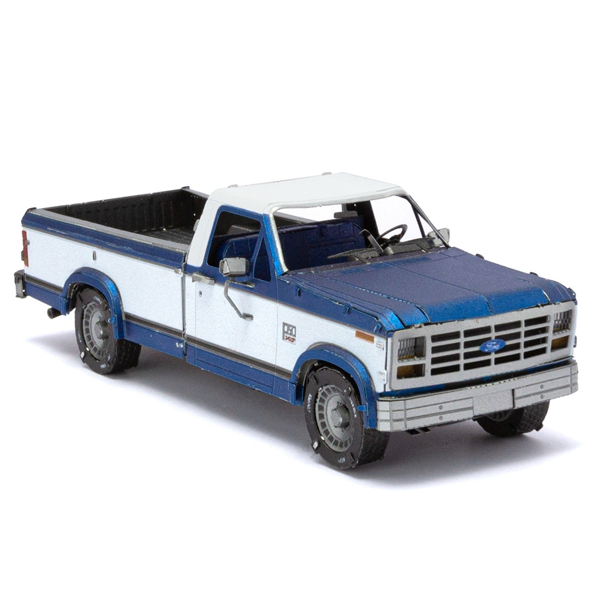 Metal Model Kit Vehicle Truck Ford F150 1982 Blue by Homeportonline