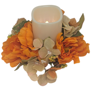 9-Inch Harvest Candle Ring with LED Pillar Candle