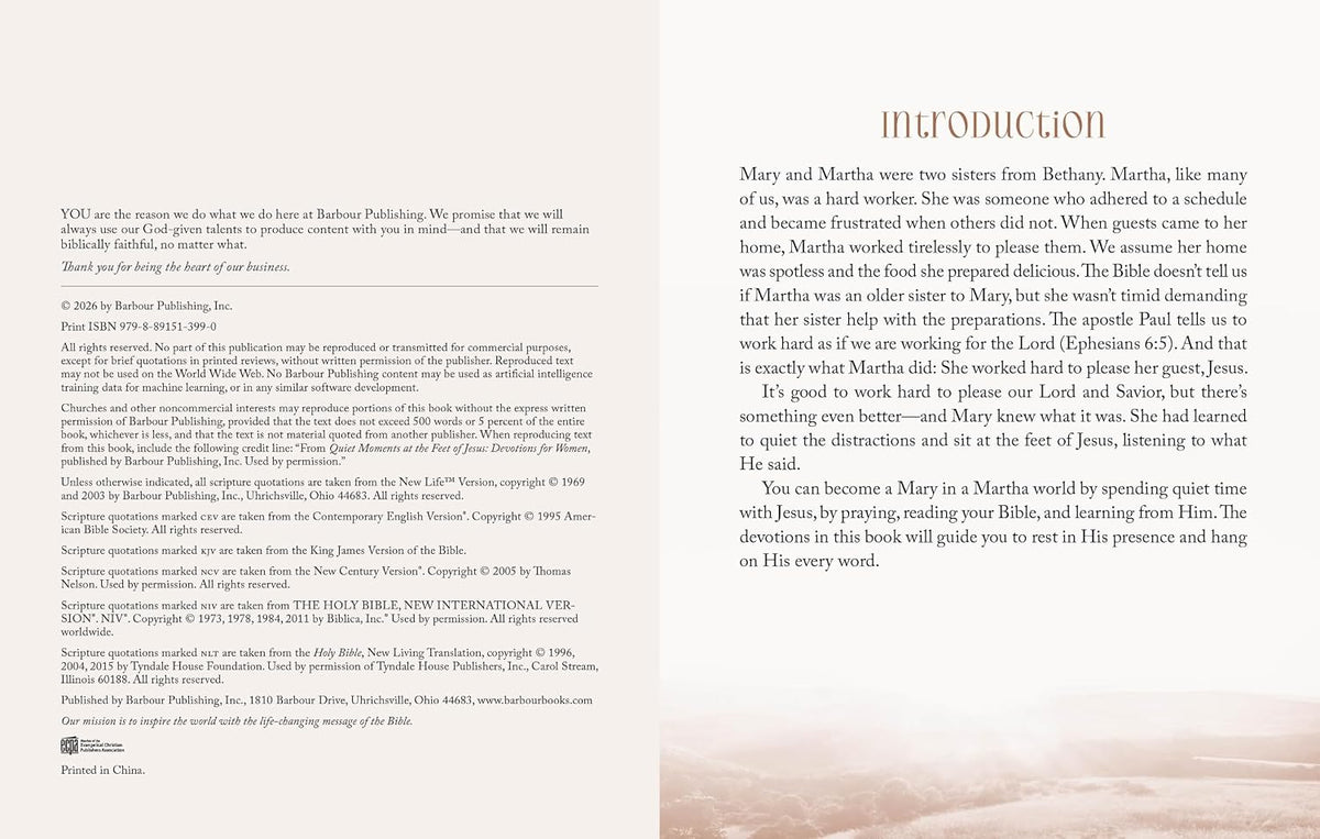 Quiet Moments at the Feet of Jesus - Devotional for Women