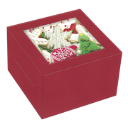 Square Cookie Box - 2 Pack - Red