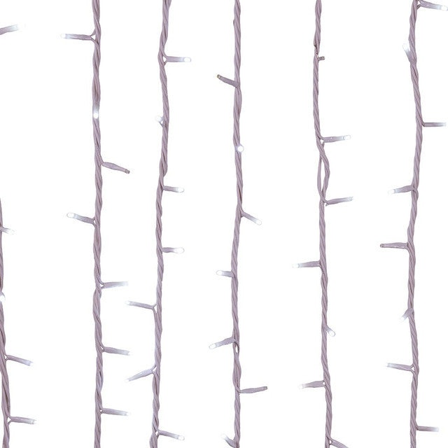 Jingle Bright 100 LED Light Set - Cool White - White Wire