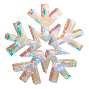Lighted Hanging Holographic Snowflake with Remote Control - 18 inch