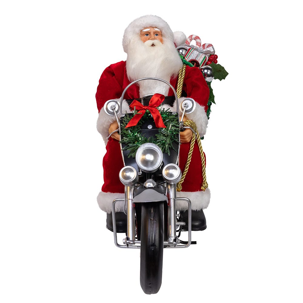 KSA Kringles Motorcycle Santa - 14 Inch
