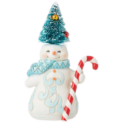 Snowman with Sisal Tree Hat Figurine