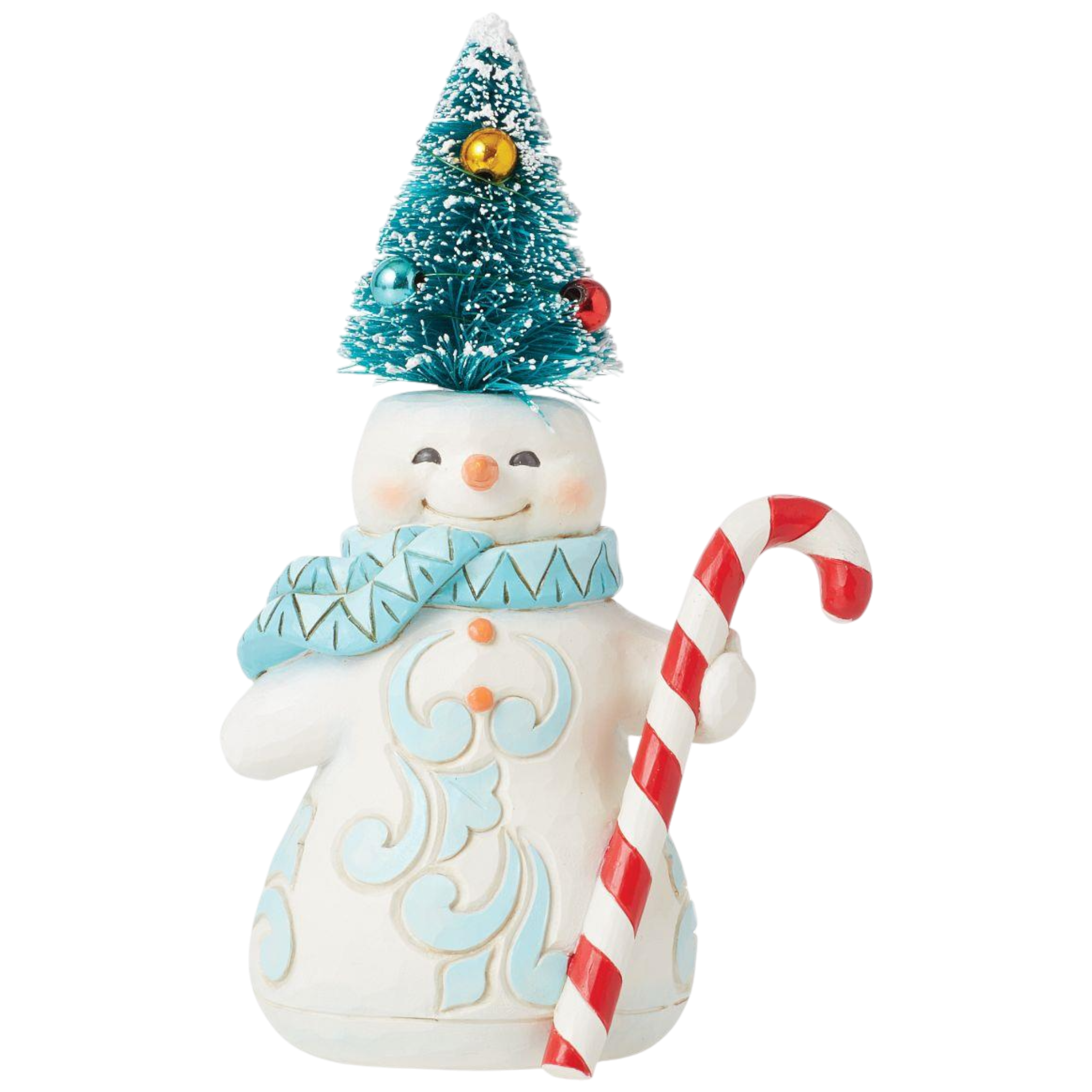 Snowman with Sisal Tree Hat Figurine