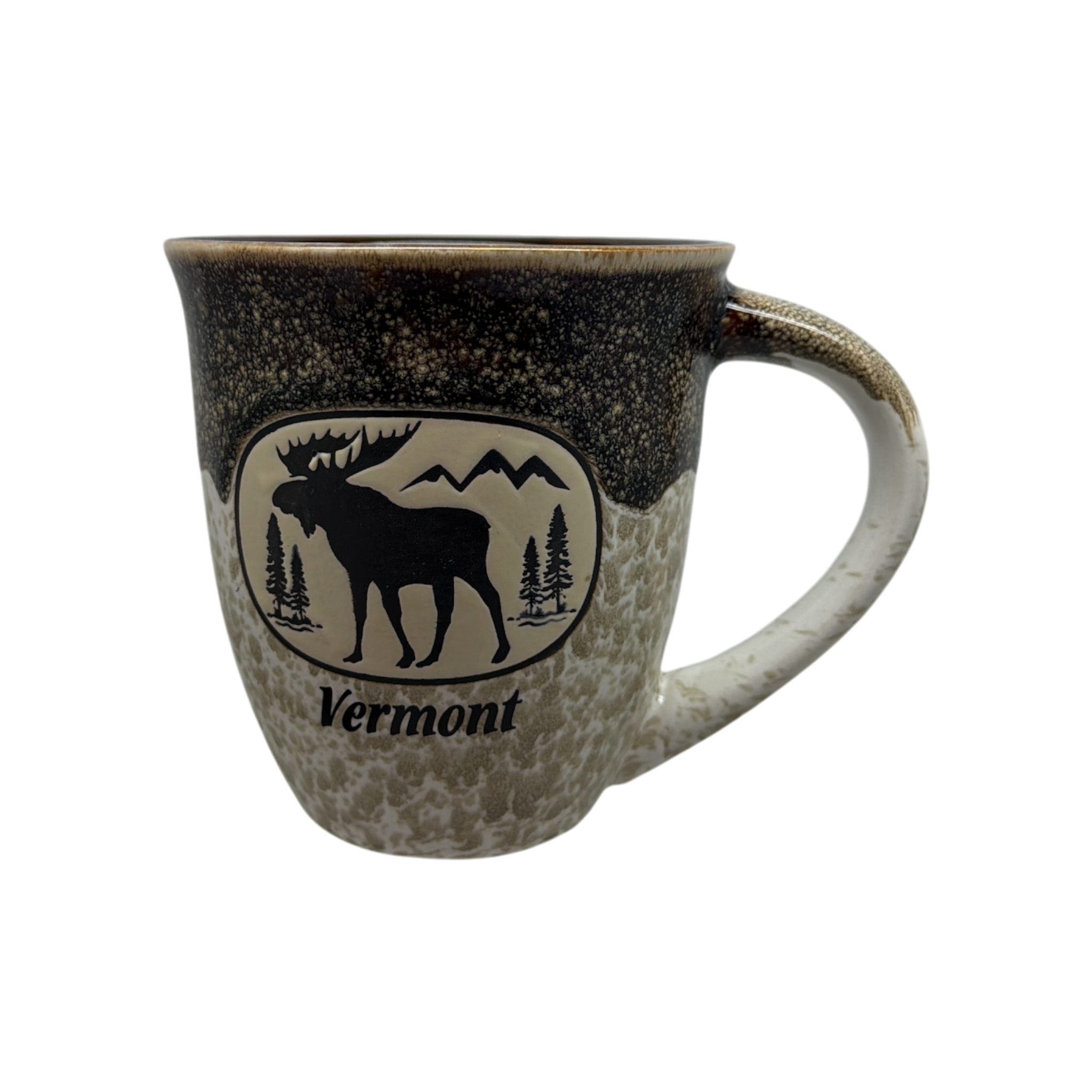 Moose Oval Drip Glaze Mug - Earth