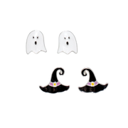 Ghost And Witch Hat Duo Earrings