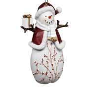 Berry Vine Snowman with Present