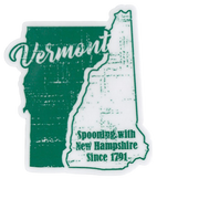 Small Vinyl Sticker - Vermont Spooning with New Hampshire Since 1791