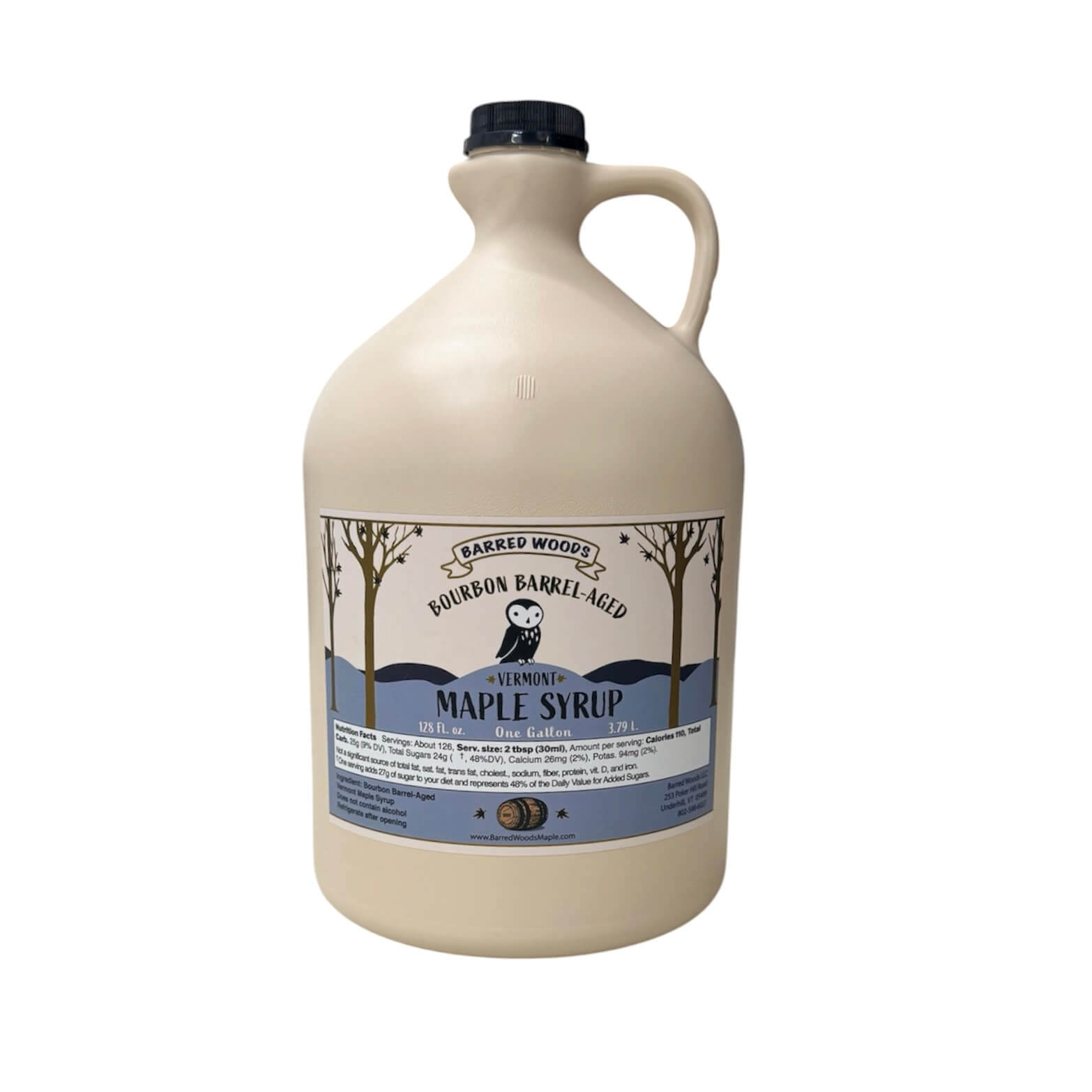 Bulk Bourbon Barrel Aged Maple Syrup - One Gallon Jug