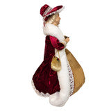 Jacqueline Kent Red and Gold Mrs. Claus Table Piece - 17 Inch