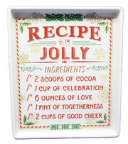 Stoneware Recipe Plate - Be Jolly
