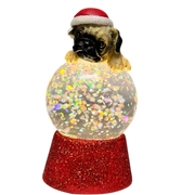 Lighted Pug Snowglobe