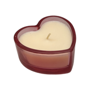 Heart Shaped Fresh Linen Scented Jar Candle  - Pink