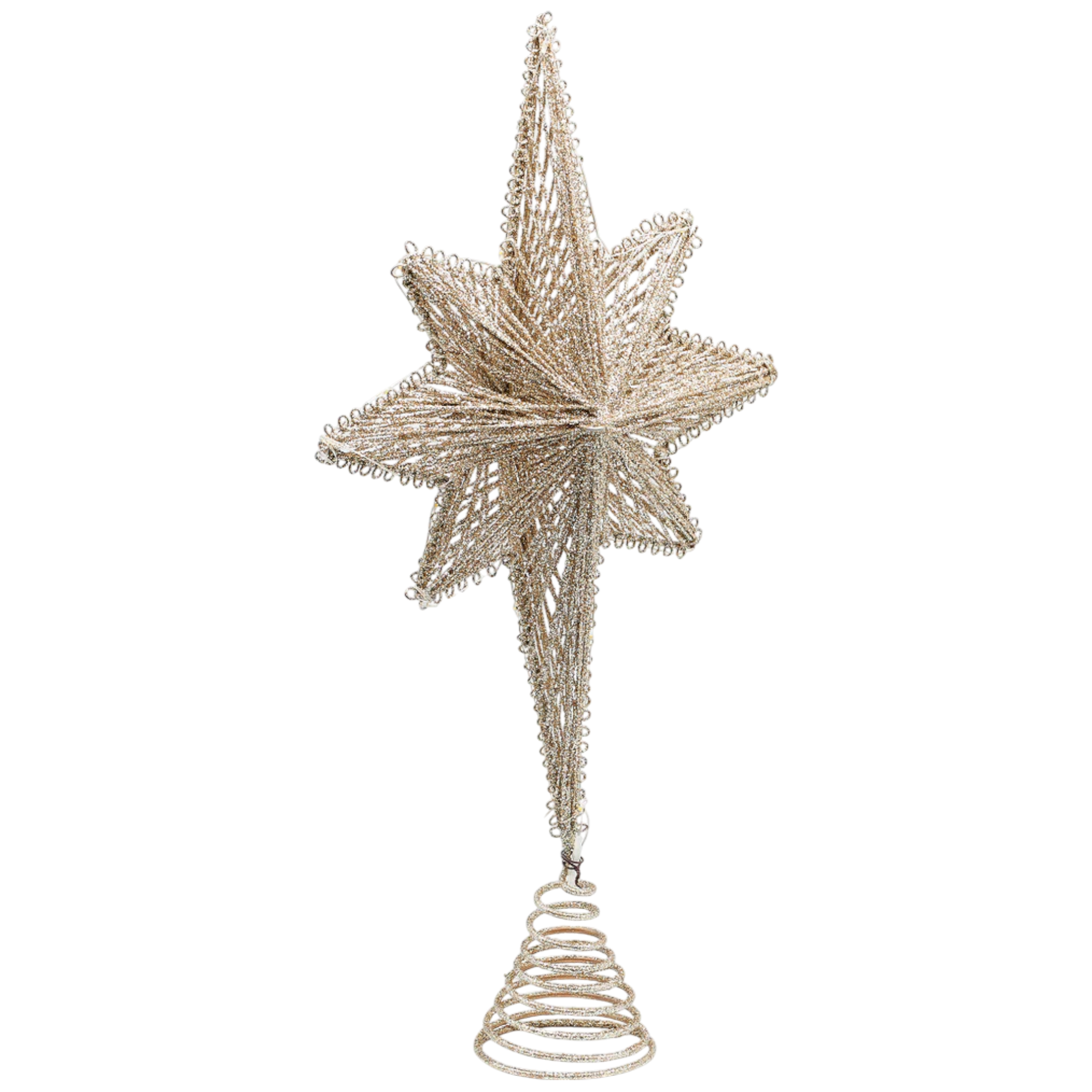 Golden Glow LED Star Tree Topper - Sixteen Inches