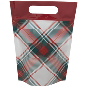 Resealable Treat Bags – Tartan Plaid with Zipper (Set of 12)