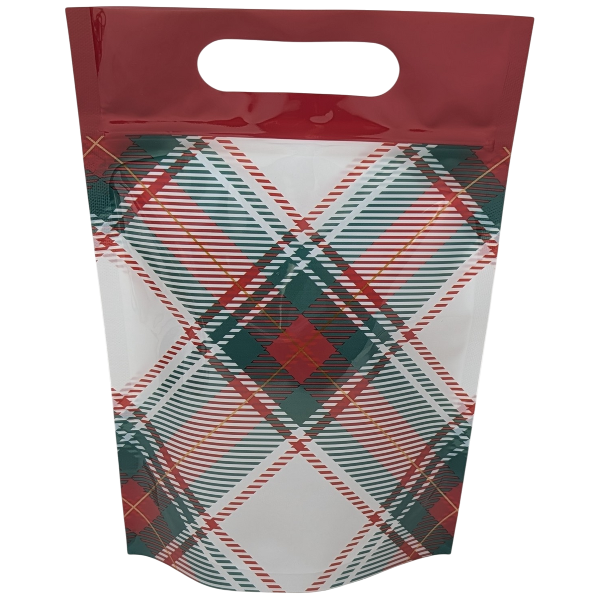 Resealable Treat Bags – Tartan Plaid with Zipper (Set of 12)
